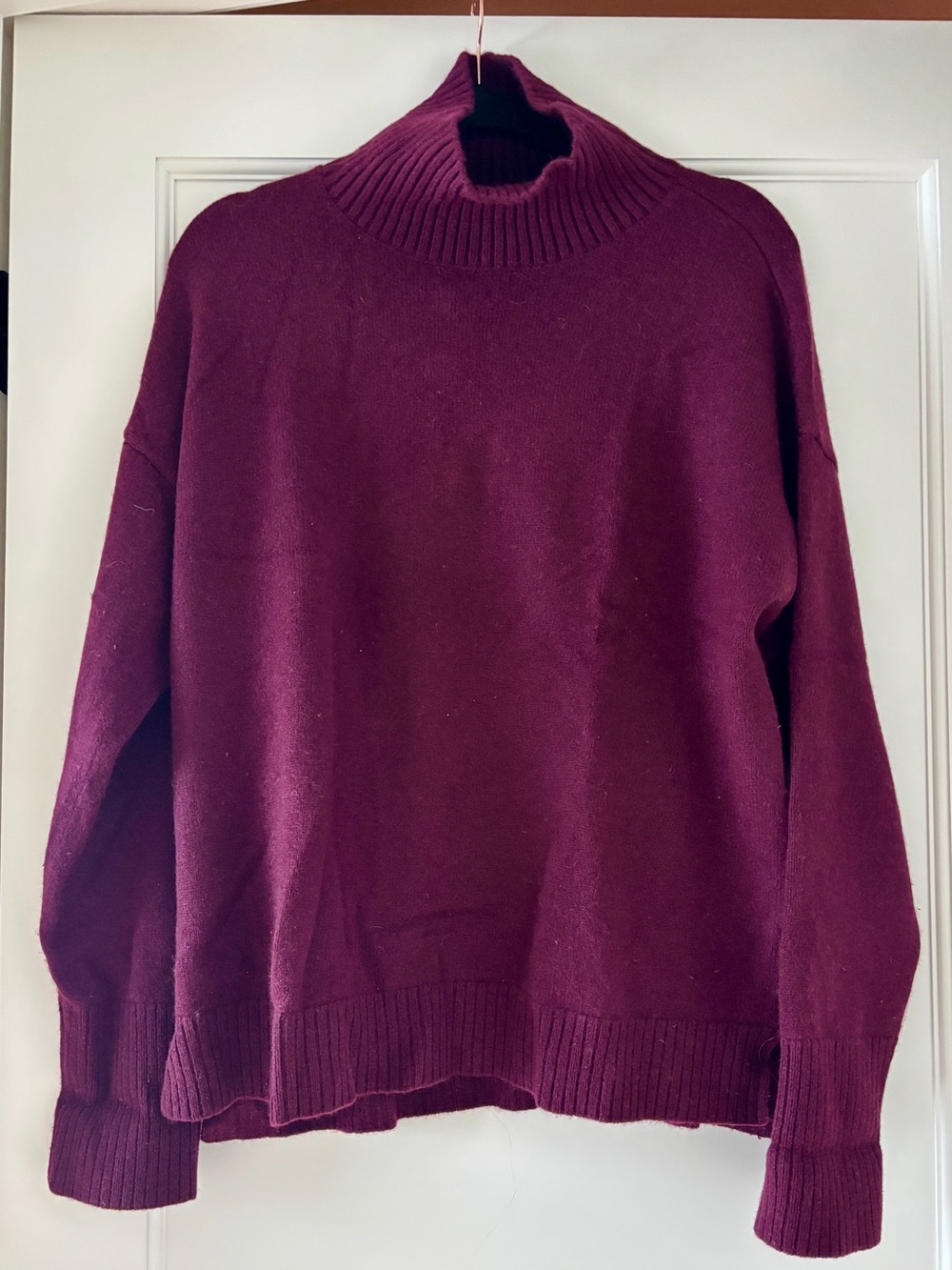 J. McLaughlin Dina cashmere Women's Turtleneck Neck Sweater - Burgundy size L